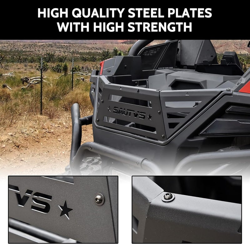 SAUTVS Cargo Bed Extender Tailgate for RZR PRO XP/S/Turbo R 20-25, Heavy Duty Steel Rear Bed Extender Rack Cargo Tailgate Enclosure for Polaris RZR PRO XP/S/Turbo R 2020-2025 Accessories - Image 3